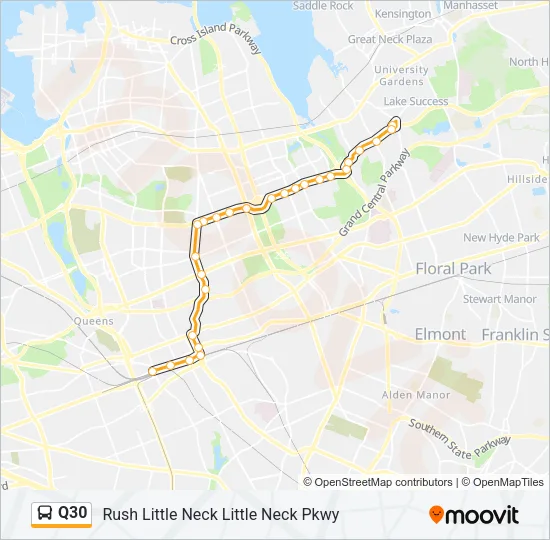 Q30 Bus Line Map