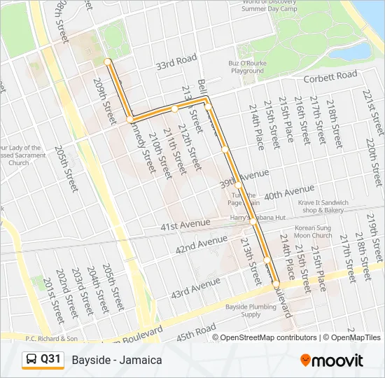 Q31 Bus Line Map