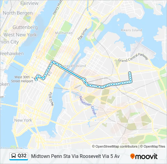 Q32 Bus Line Map