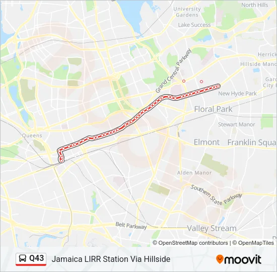 Q43 Bus Line Map