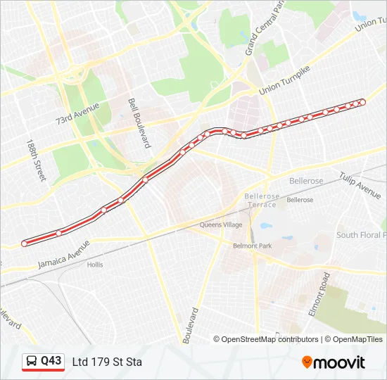 Q43 Bus Line Map