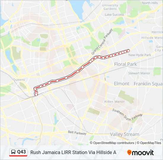 Q43 Bus Line Map