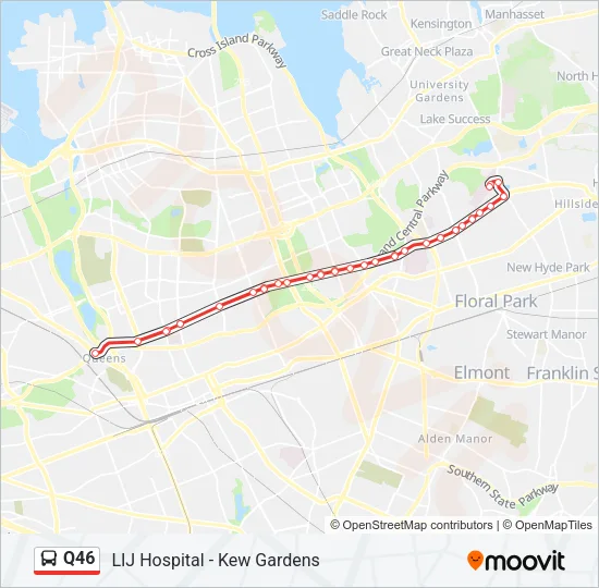 Q46 Bus Line Map