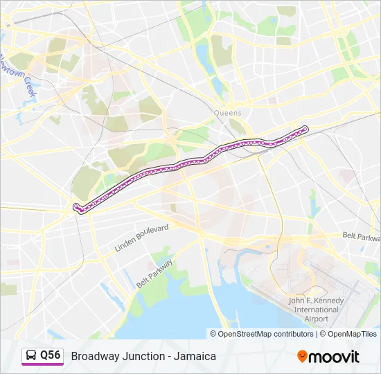 Q56 Bus Line Map