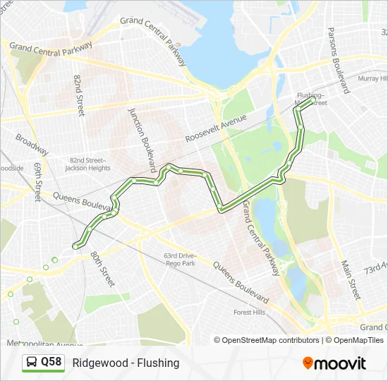 Q28 Q58 Route: Schedules, Stops & Maps - Flushing Via Corona Av (Updated)
