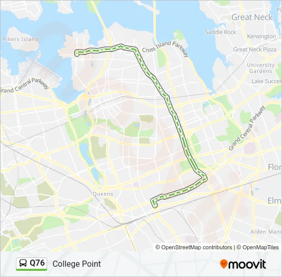 Q76 Bus Line Map