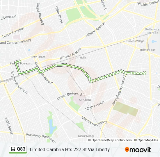 Q83 Bus Line Map