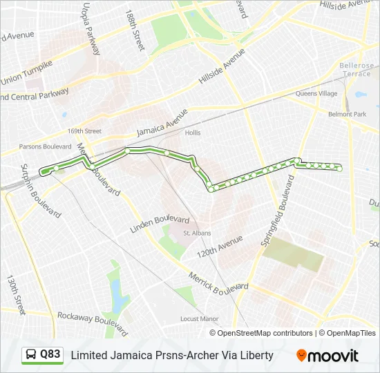 Q83 Bus Line Map