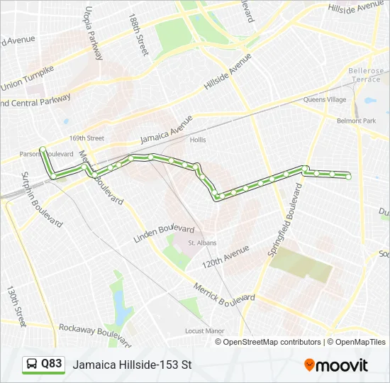 Q83 Bus Line Map