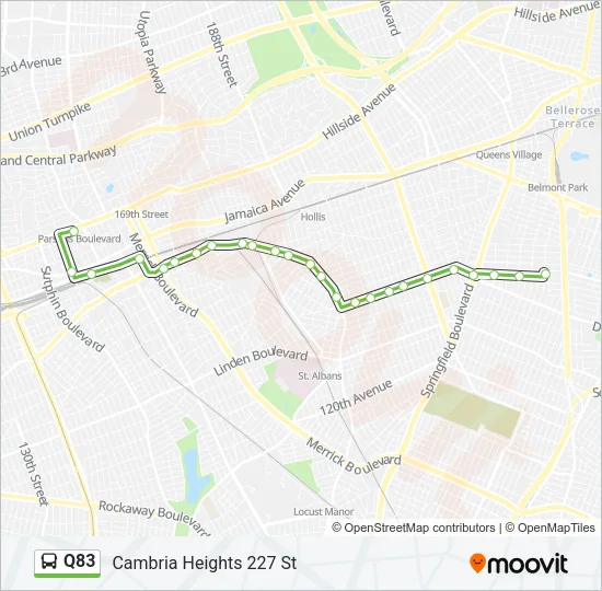 Q83 Bus Line Map