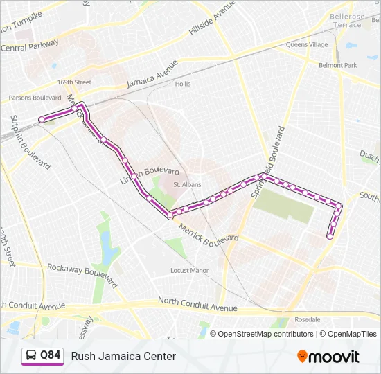 Q84 Bus Line Map