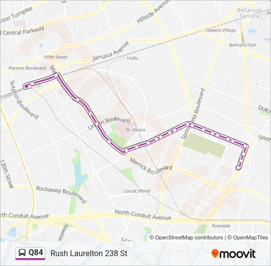 Q84 Bus Line Map