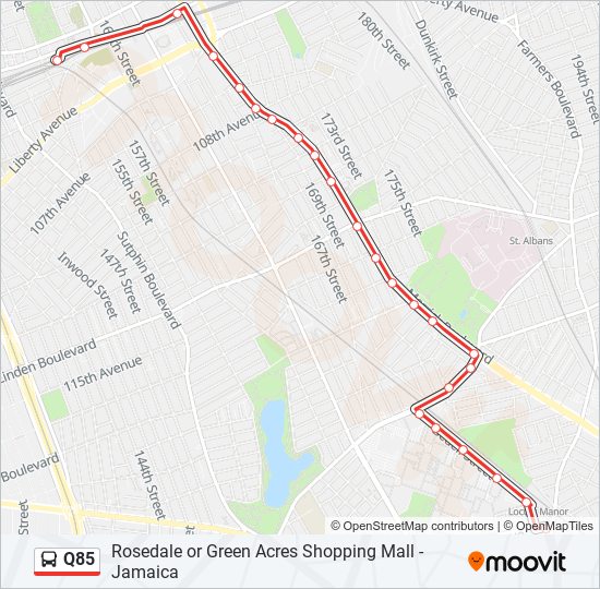 Q85 Bus Route Map Q85 Route: Schedules, Stops & Maps - Rochdale Vil Farmers Bl (Updated)