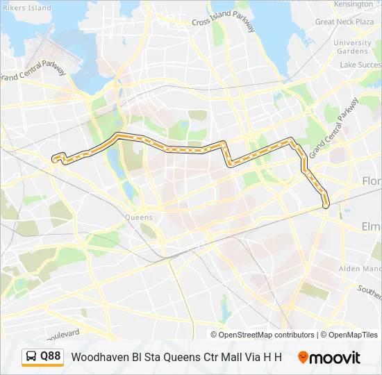 Q88 Bus Line Map