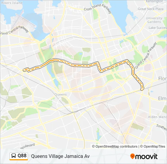 Q88 Bus Line Map