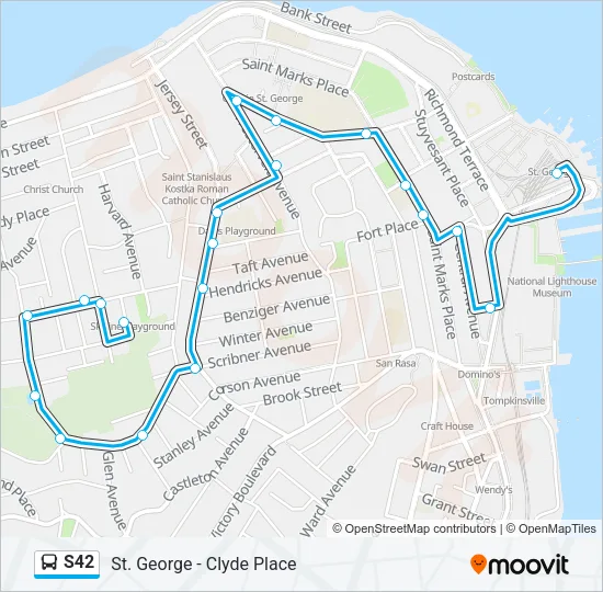 S42 Bus Line Map