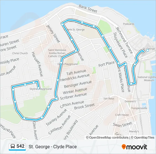 S42 Bus Line Map