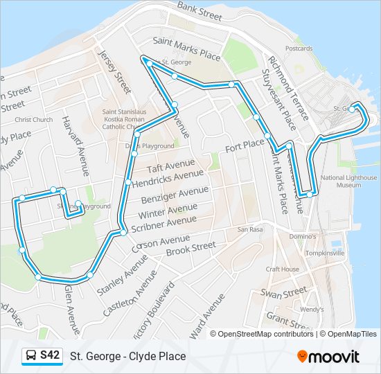 Mapa de S42 de autobús