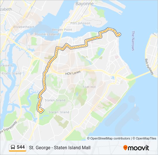 S44 Bus Line Map