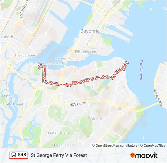 S48 Bus Line Map