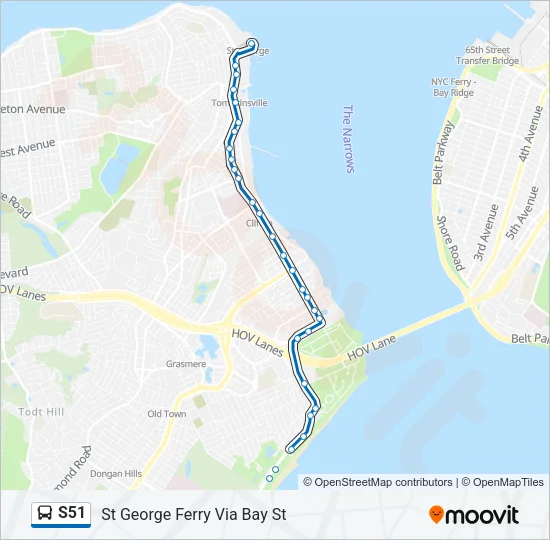 S51 Bus Line Map