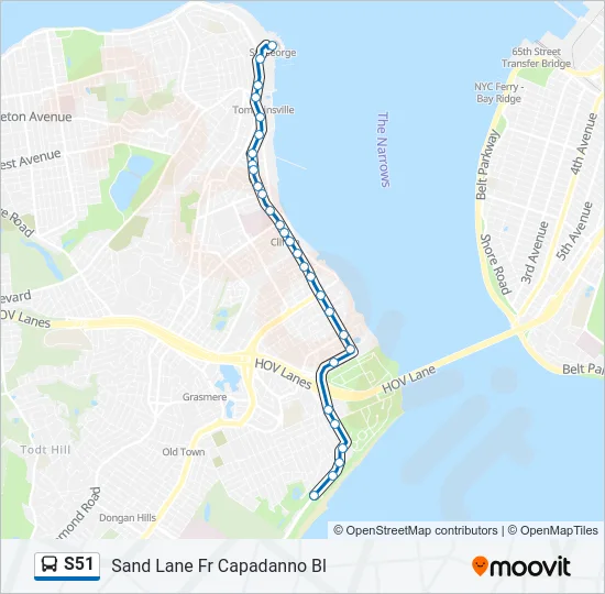 S51 Bus Line Map