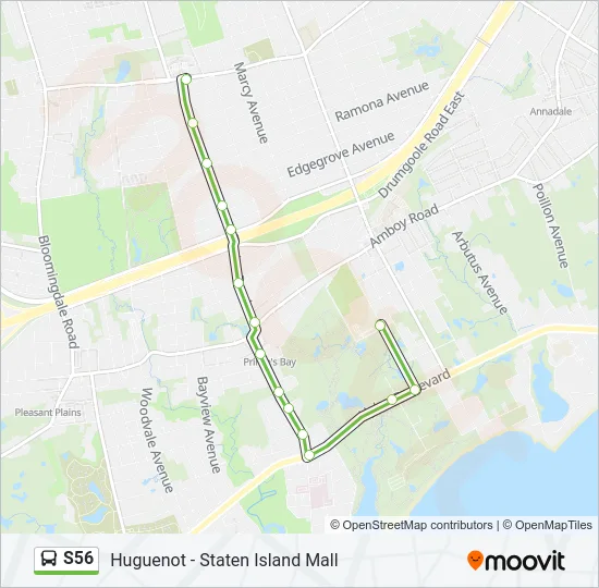 S56 Bus Line Map