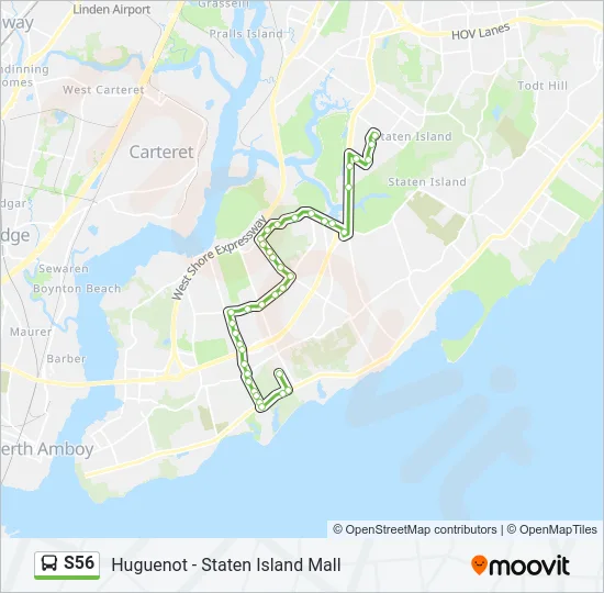 S56 Bus Line Map