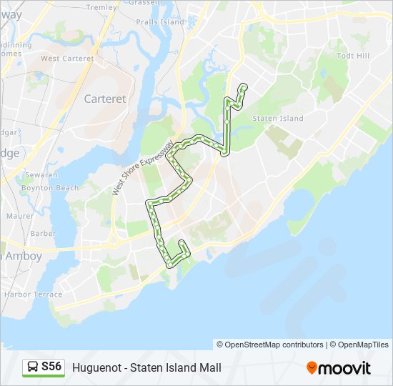 S56 bus Line Map