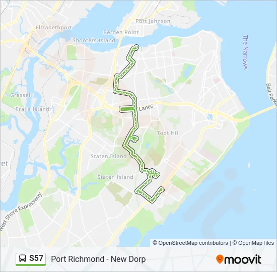 S57 Bus Line Map