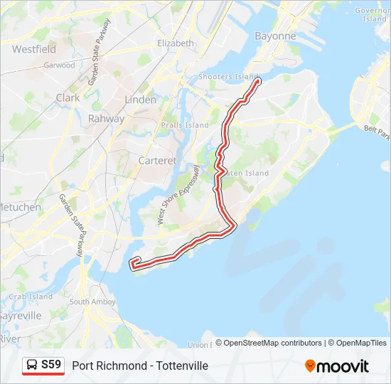 S59 Bus Line Map