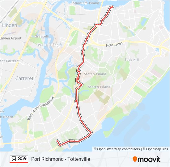 Mapa de S59 de autobús