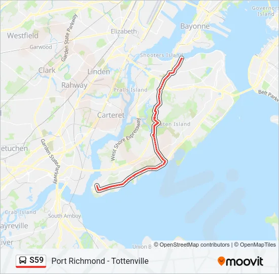 S59 Bus Line Map