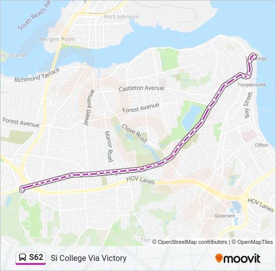 S62 Bus Line Map