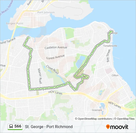S66 Bus Line Map