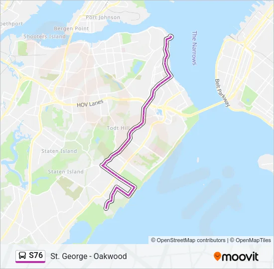 S76 Bus Line Map
