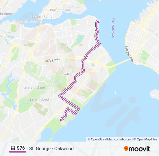 S76 Bus Line Map