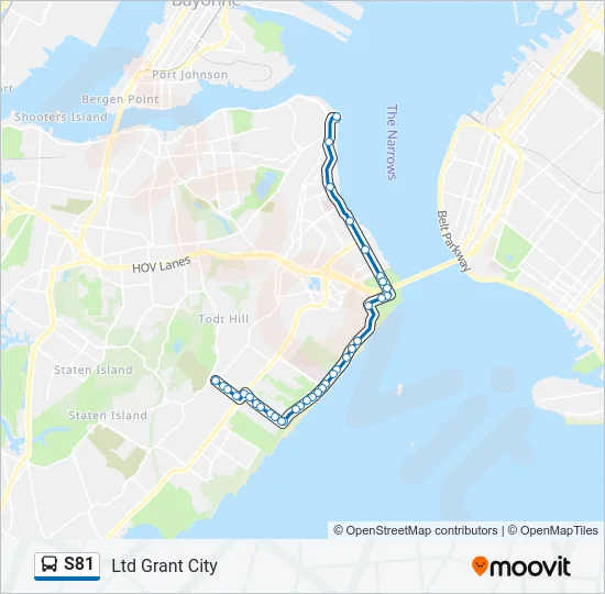 S81 Bus Line Map