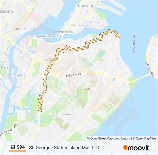 S94 Bus Line Map