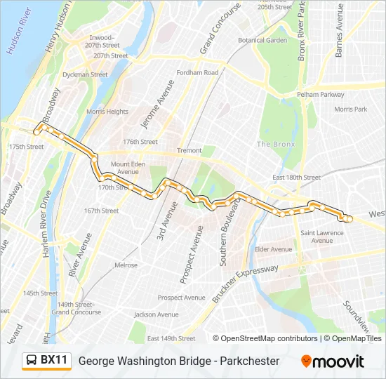 BX11 Bus Line Map