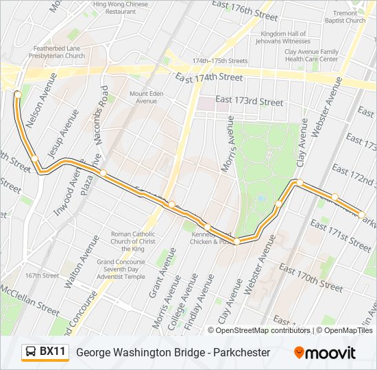 Bx11 Bus Route Map Bx11 Route: Schedules, Stops & Maps - El Grant Hy University Av (Updated)