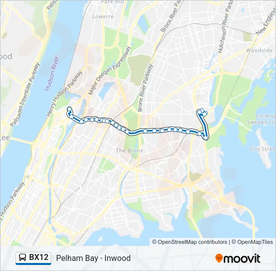 BX12 Bus Line Map
