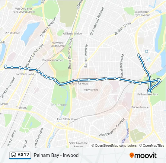 BX12 Bus Line Map