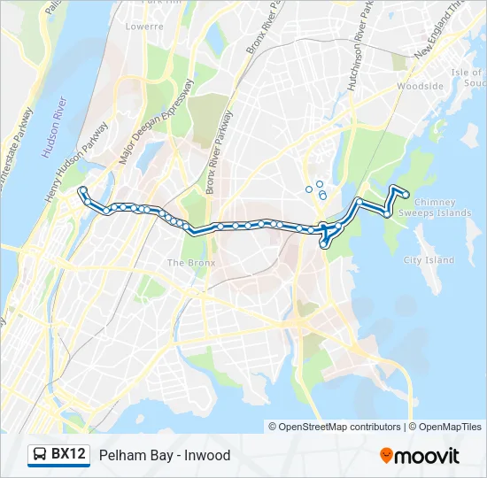 BX12 Bus Line Map