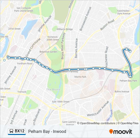 bx12 Route: Schedules, Stops & Maps - Bay Plaza Via Fordham Rd Via ...