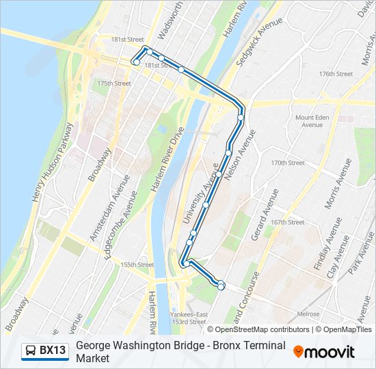 bx13 Route Schedules, Stops & Maps Yankee Stadium (Updated)