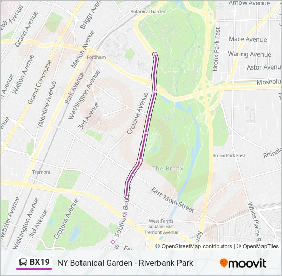 BX19 Bus Line Map