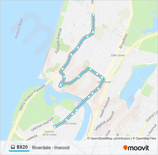 BX20 Bus Line Map
