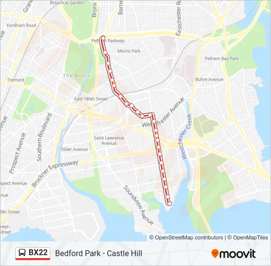 BX22 Bus Line Map