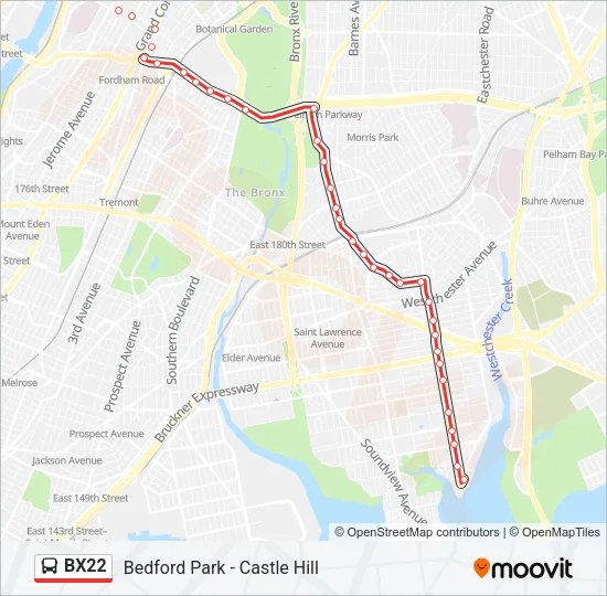 BX22 Bus Line Map